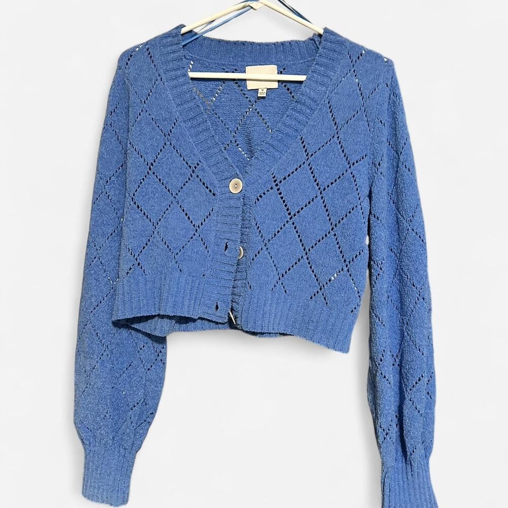 Pink-rose Women's Blue Cardigan